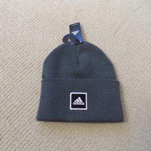 NEW MENS UNISEX ADIDAS CLASSIC WIDE CUFF WARM BEANIE GREY WINTER HAT CAP